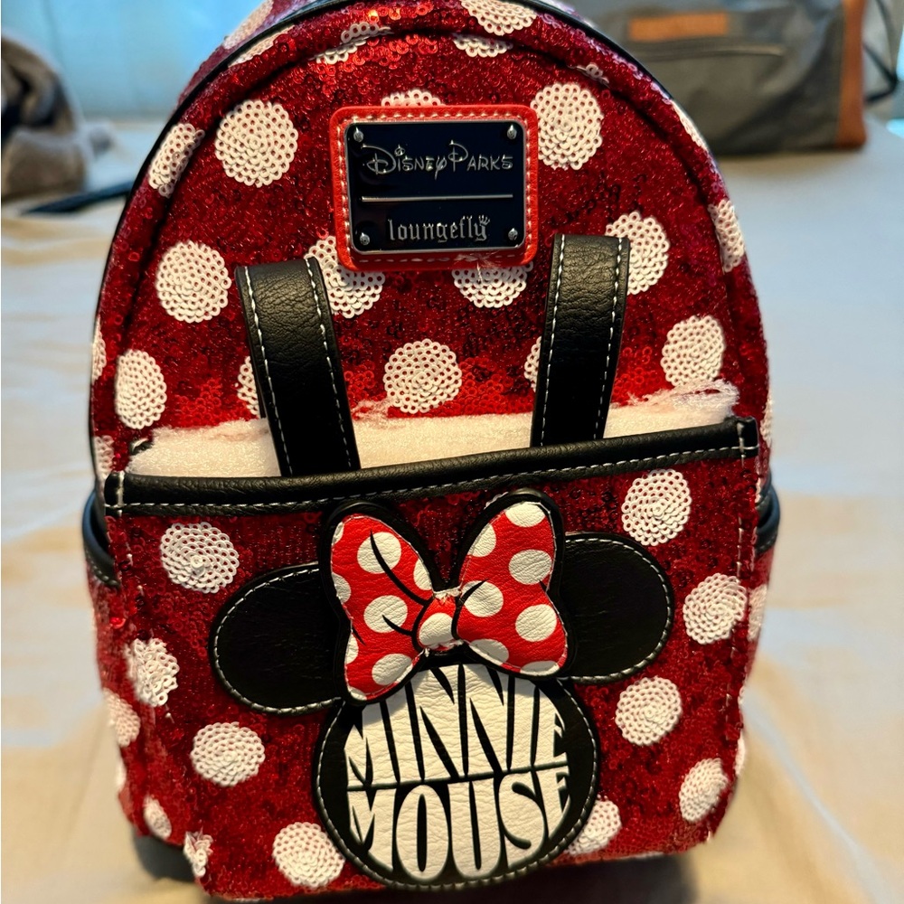 NEW!!! LOUNGEFLY MINNIE MOUSE SEQUIN BACK BACK NEW/W TAGS! 2024